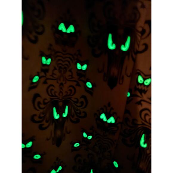 NWT Disney Haunted Mansion Jacket Scary Eyes GLOW in Dark LARGE Unisex - Picture 16 of 16